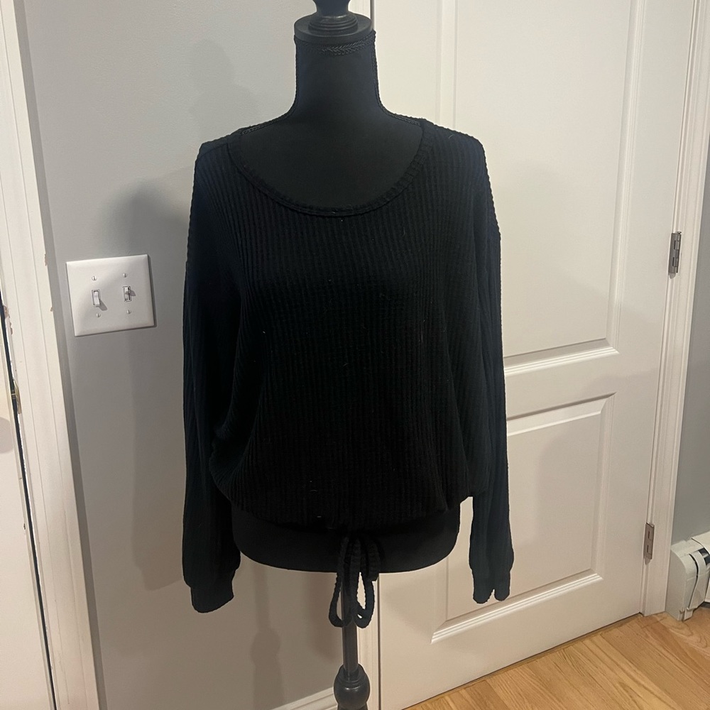 hollister clinch waist woven shirt
